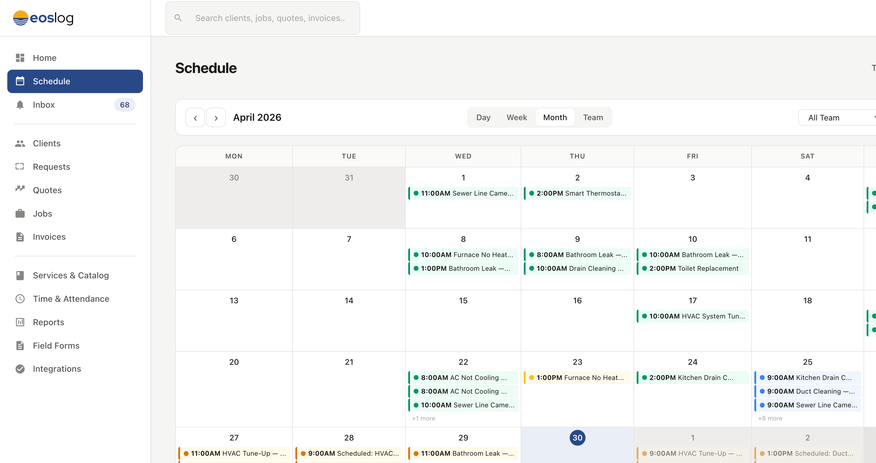 Scheduling view